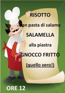 Menù Pranzo Festa Unità 2016